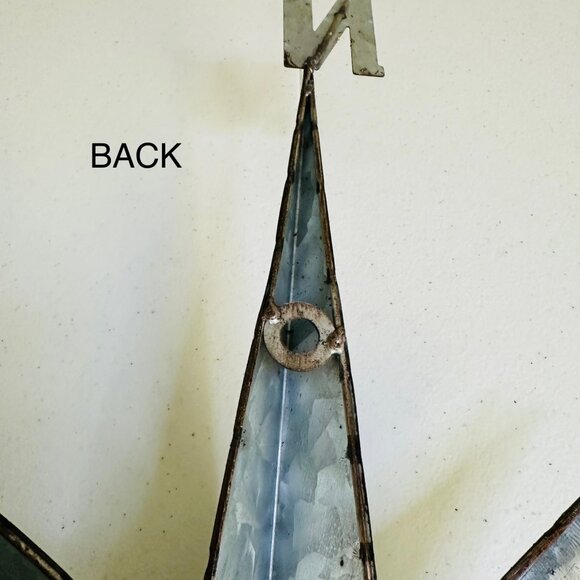 Rustic Metal Compass Rose Wall Art Decoration Nautical Star Compass Star Decor - Picture 4 of 14